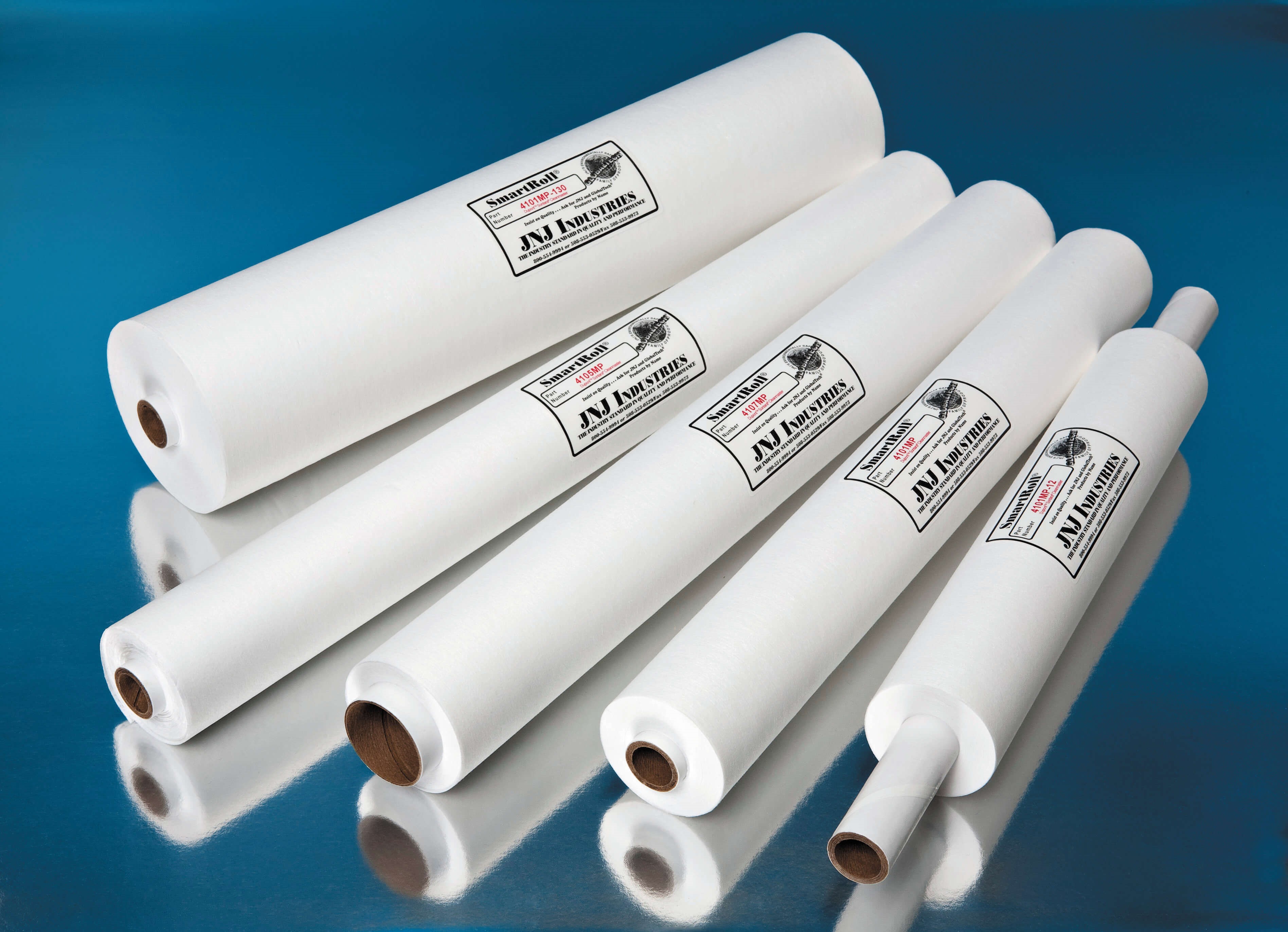 Most common roll for most MPM printers, 3/4" ID x 18" long core, 17.5" wide paper, 2.5" OD, 39' of paper, 15 rolls per case
